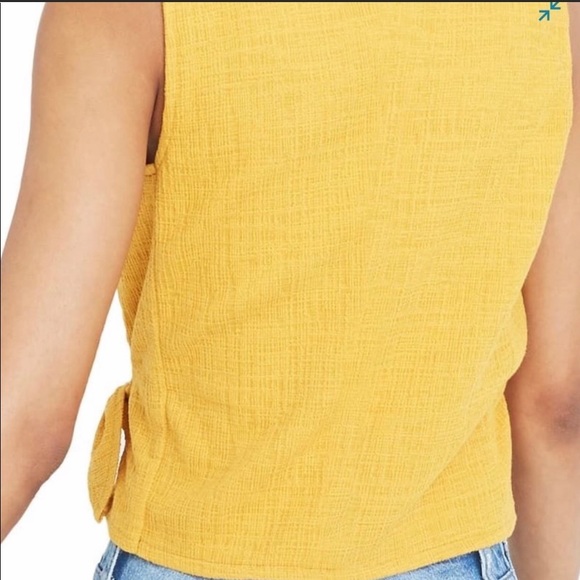 Madewell texture & thread wrap tie tank top - Picture 3 of 6